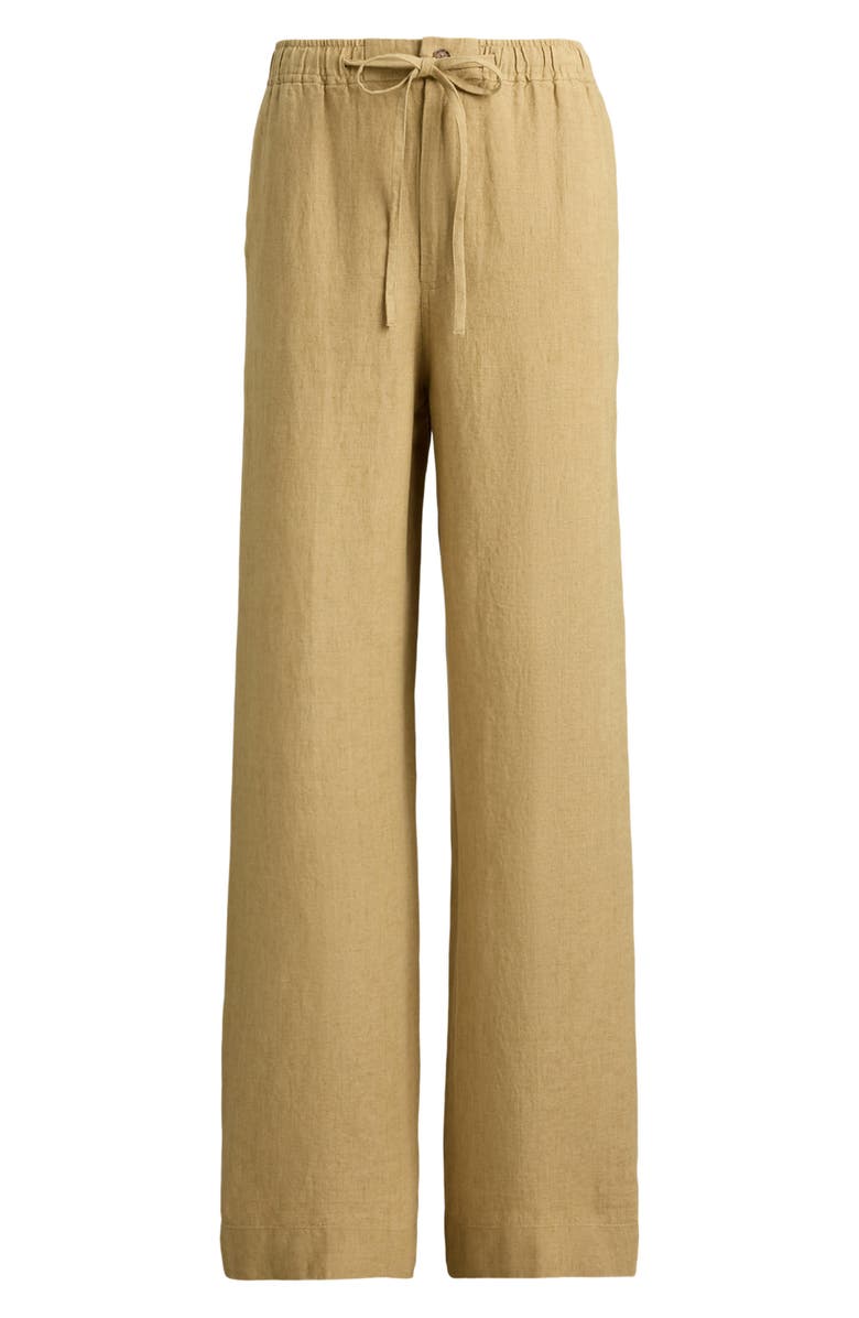Polo Ralph Lauren Linen Drawstring Pants, Alternate, color, Classic Camel