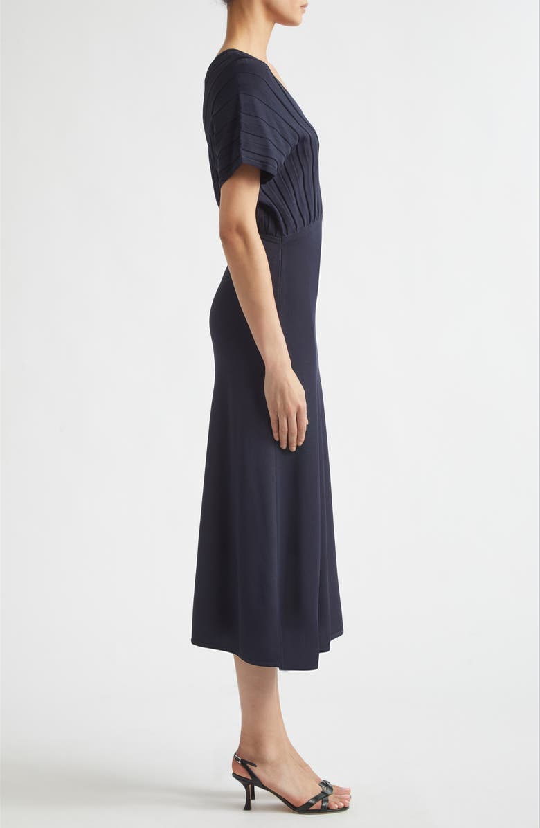 Max Mara Rib Bodice Sweater Dress, Alternate, color, Ultramarine