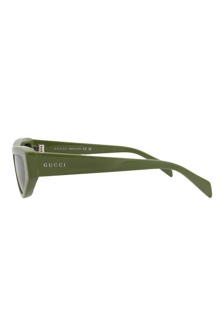 55mm Cat Eye Sunglasses, Alternate, color, GREEN GREEN GREY