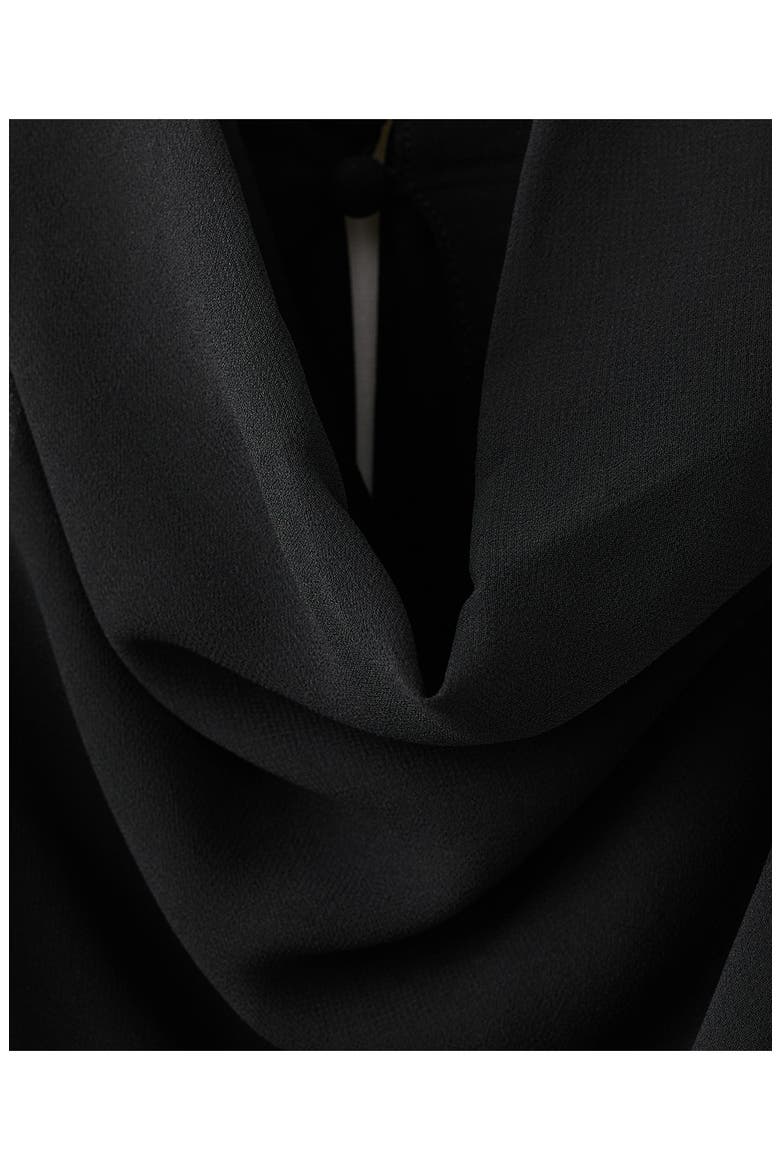 Tie Neck Minidress, Alternate, color, BLACK