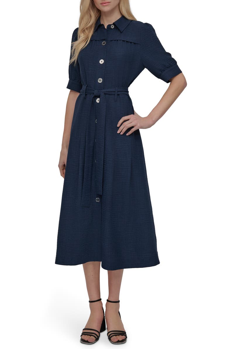 DKNY Short Sleeve Utility Shirtdress, Main, color,