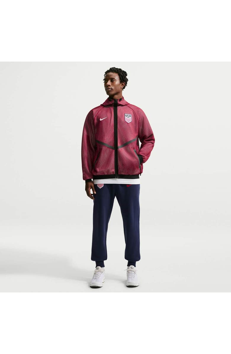 Nike Men's Nike Red USMNT 2026 Anthem Mesh Dri-FIT Full-Zip Hooded Jacket, Main, color, Red