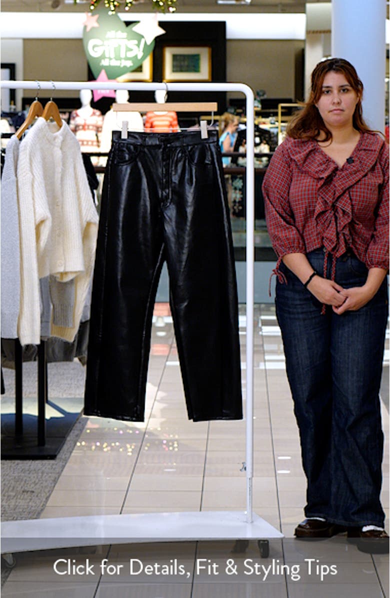 The Half Pipe Flood High Waist Coated Leather Pants, sales video thumbnail