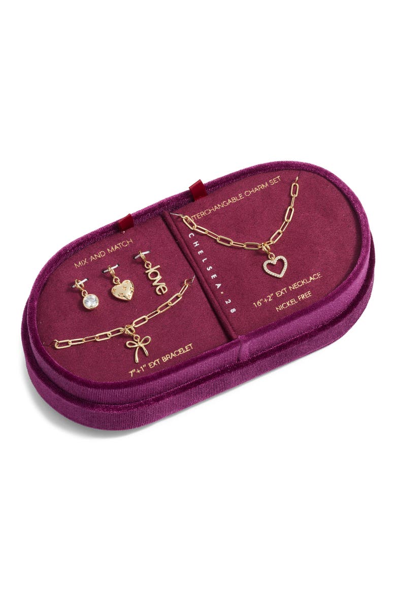 Build Your Own Charm Set, Main, color, CLEAR- GOLD