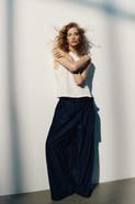 H&M Tie-detail Denim Pants
