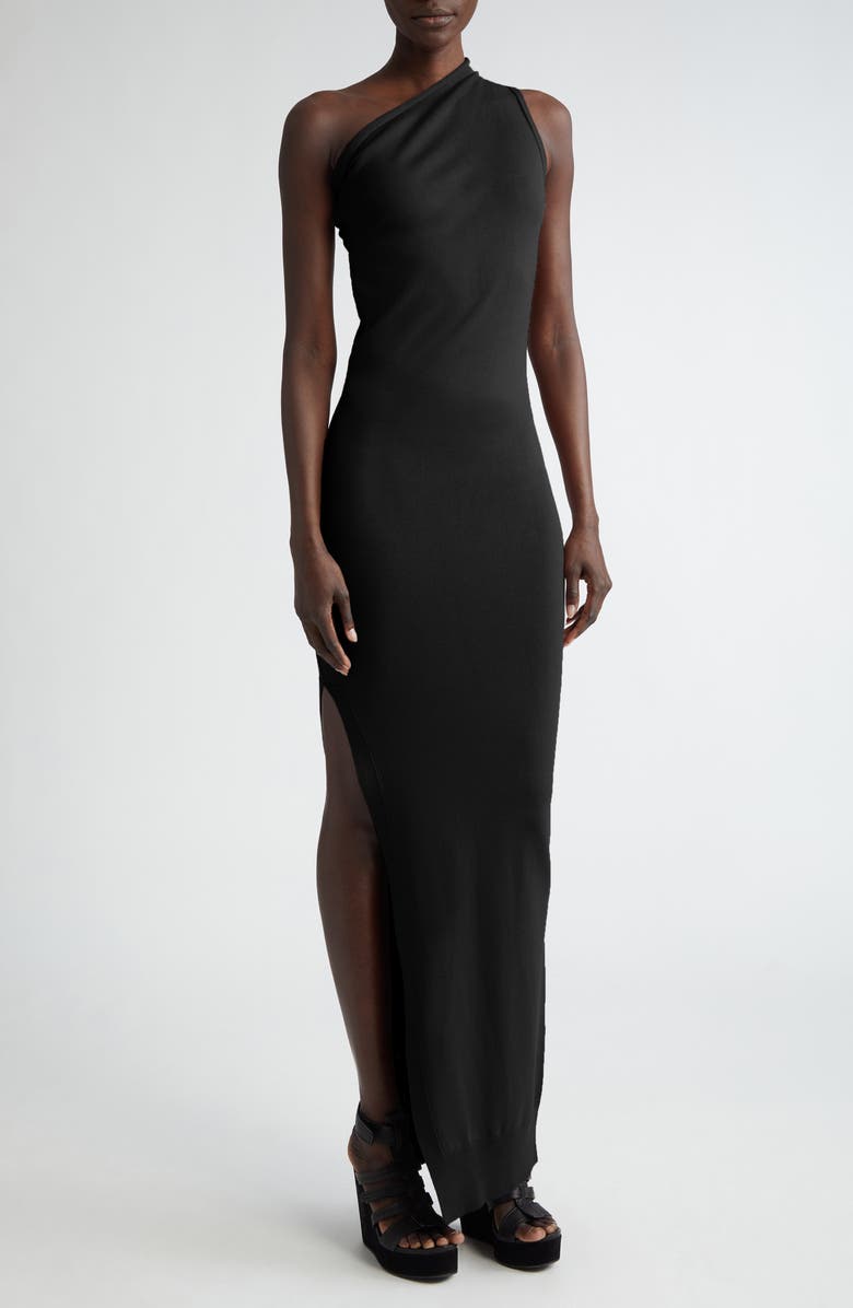 Rick Owens Athena One-Shoulder Sweater Dress, Alternate, color, 