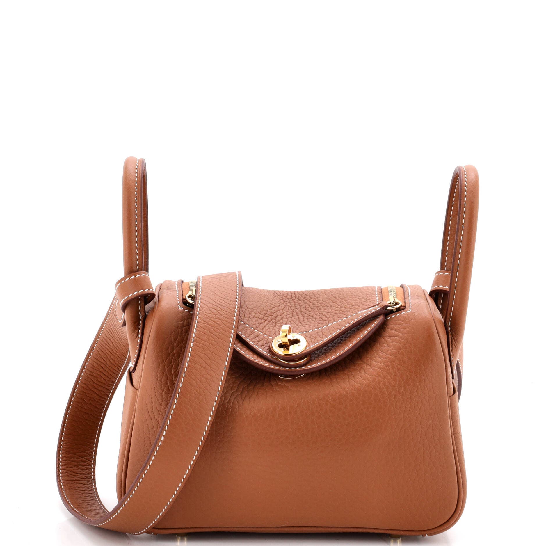 Lindy Bag Clemence Mini, Main, color, Metallic Gold