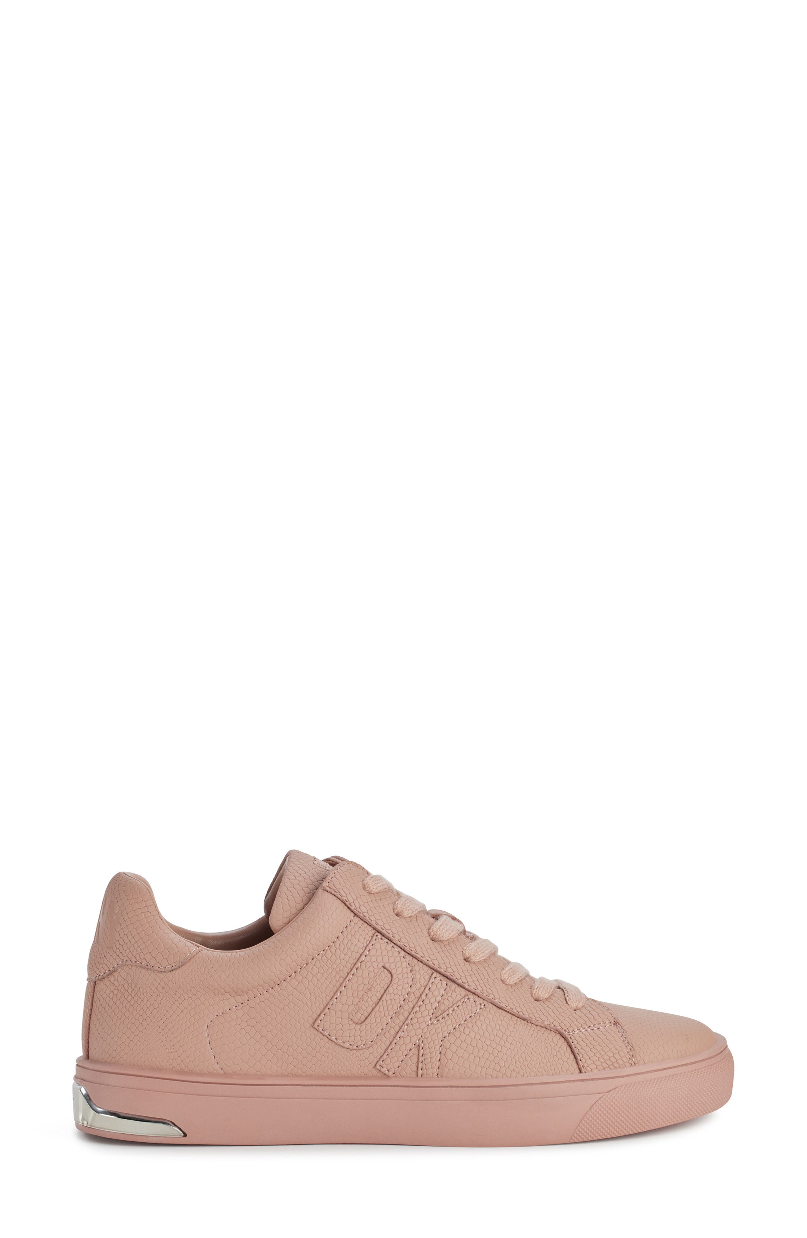 DKNY Abeni Lizard Embossed Sneaker, Alternate, color, Blush