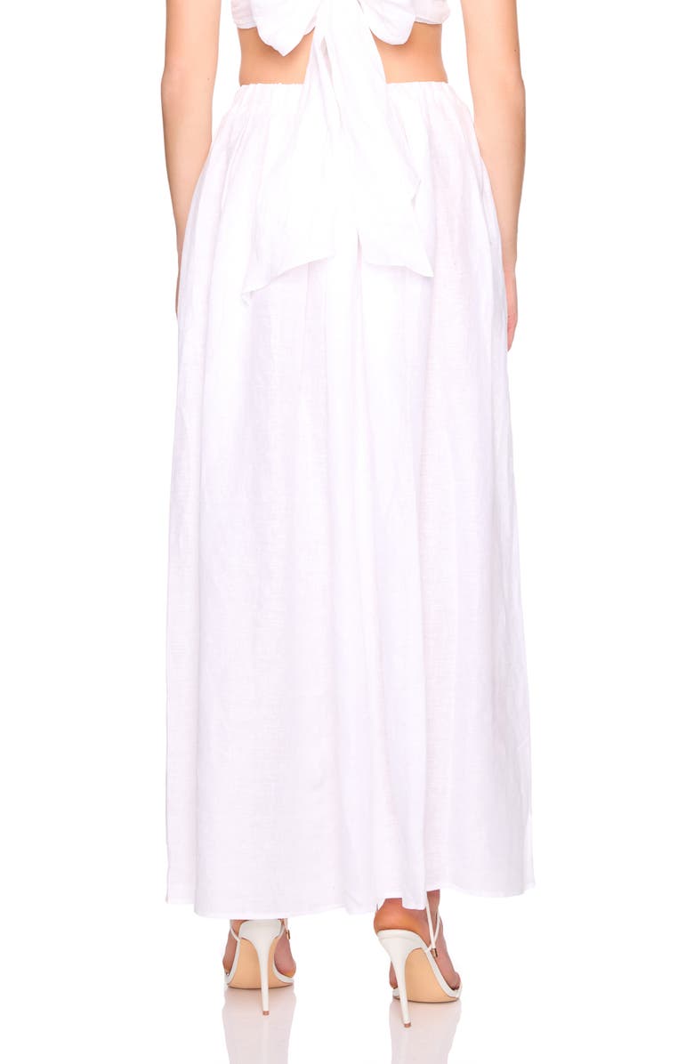 Susana Monaco Wrap Linen Maxi Skirt, Alternate, color, Sugar