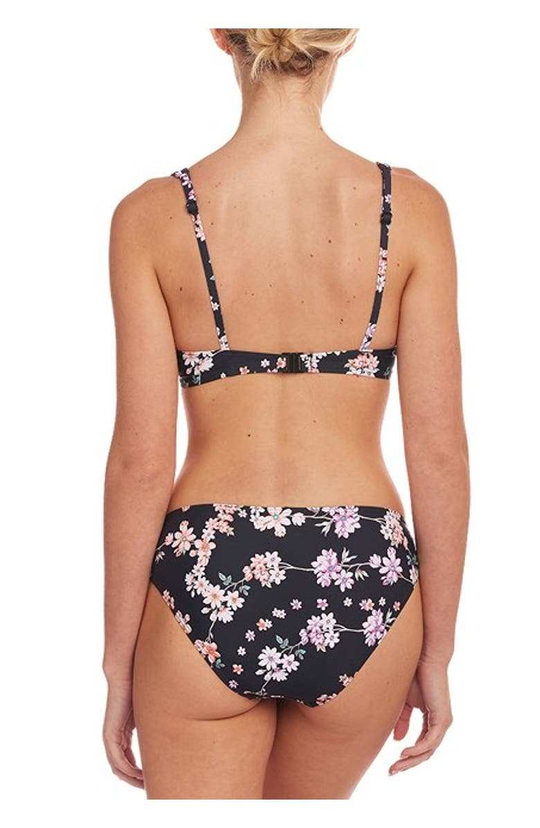 LASCANA Trimmed Underwire Bikini Top Size 32C, Alternate, color, Black Printed