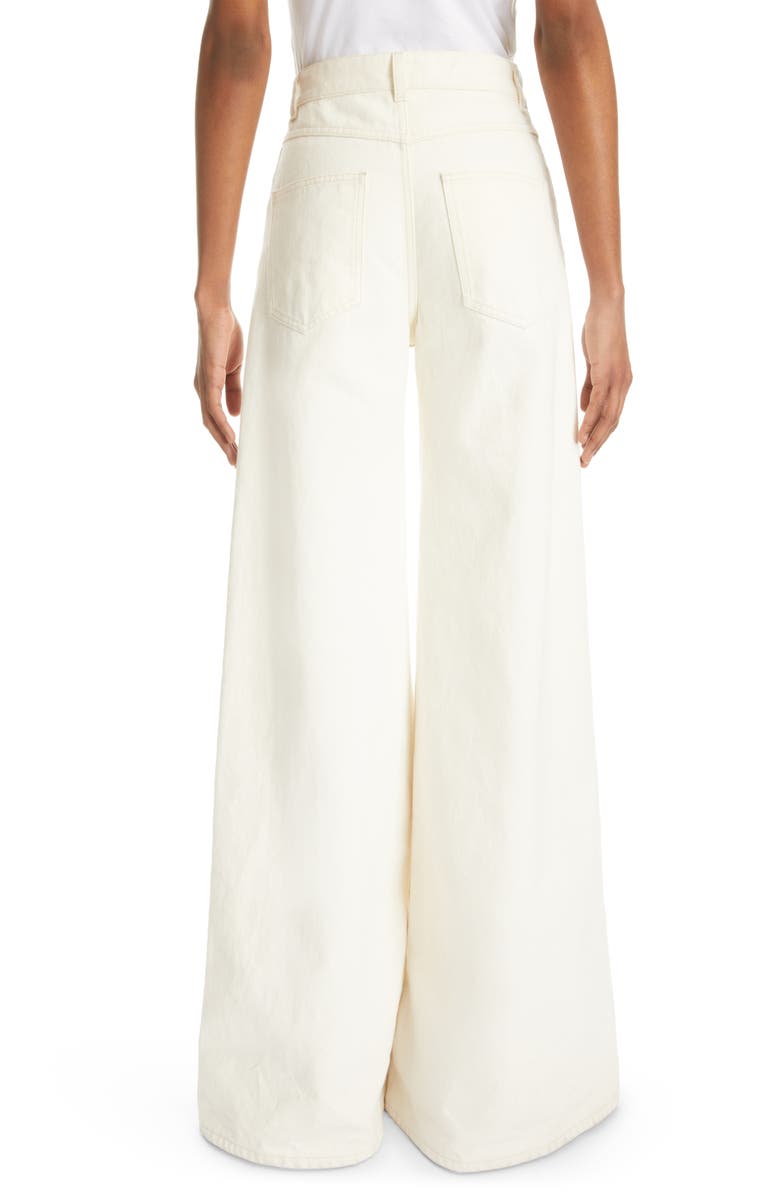Chloé Recycled Cotton Blend Wide Leg Jeans, Alternate, color,
