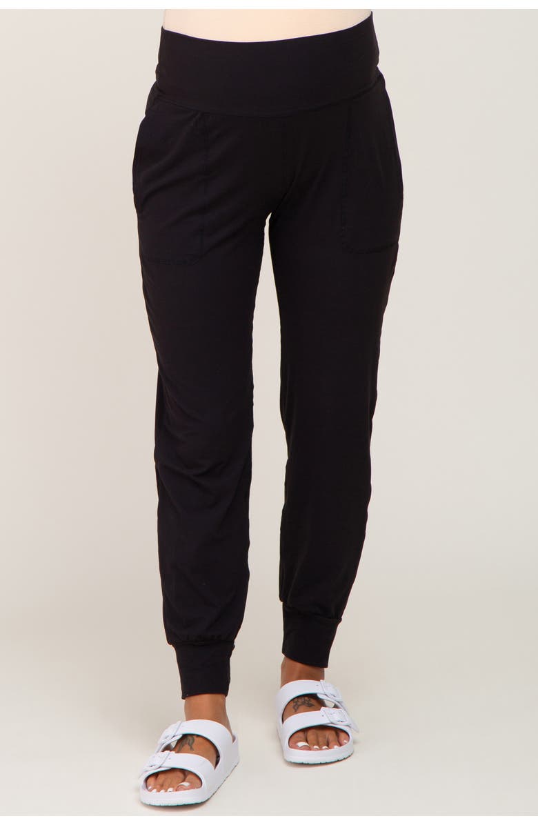 PinkBlush Soft Joggers, Alternate, color, Black