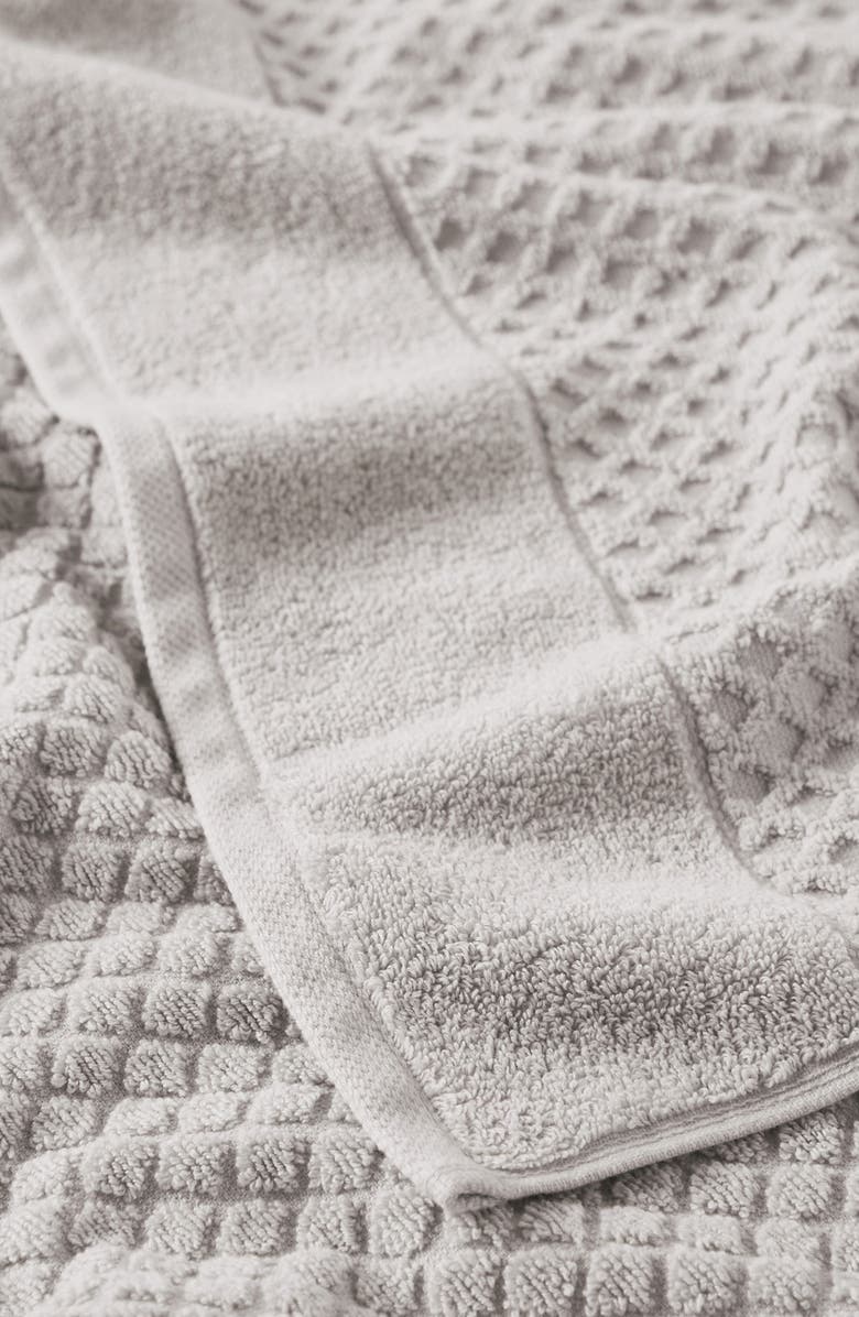 Woven & Weft Diamond Textured 6-Piece Towel Set, Alternate, color, Light Grey