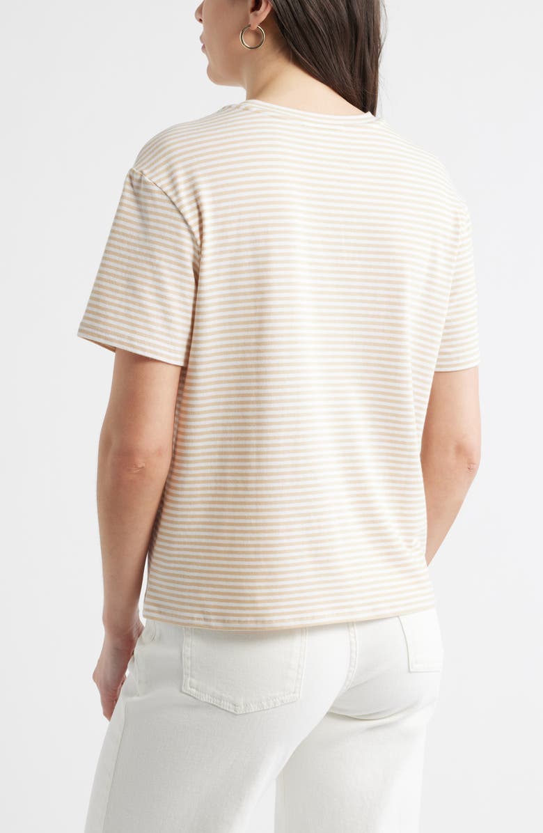 Caslon<sup>®</sup> Stripe Crop T-Shirt, Alternate, color, 