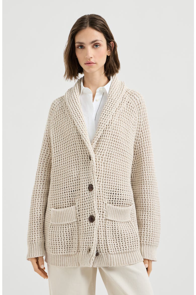 Net cardigan, Main, color, Oat