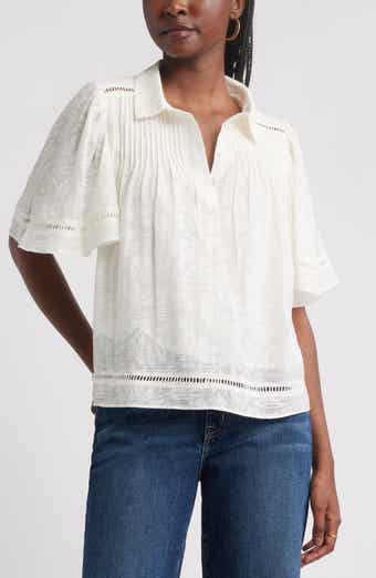 Treasure & Bond Flutter Sleeve Popover Top