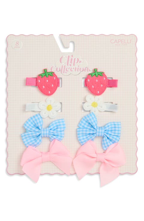 Kids' 8-Pack Assorted Bows & Clips Set