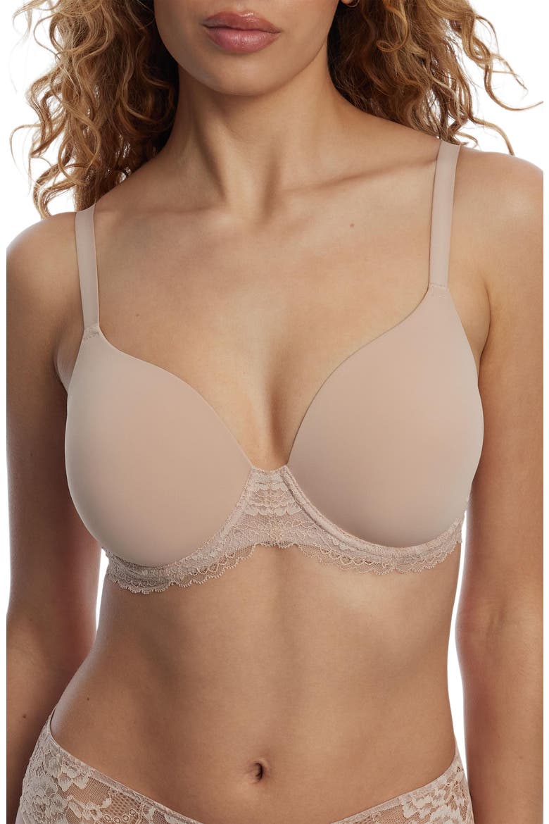 Minx Full Coverage Side Support T-Shirt Bra, Main, color, Cashmere