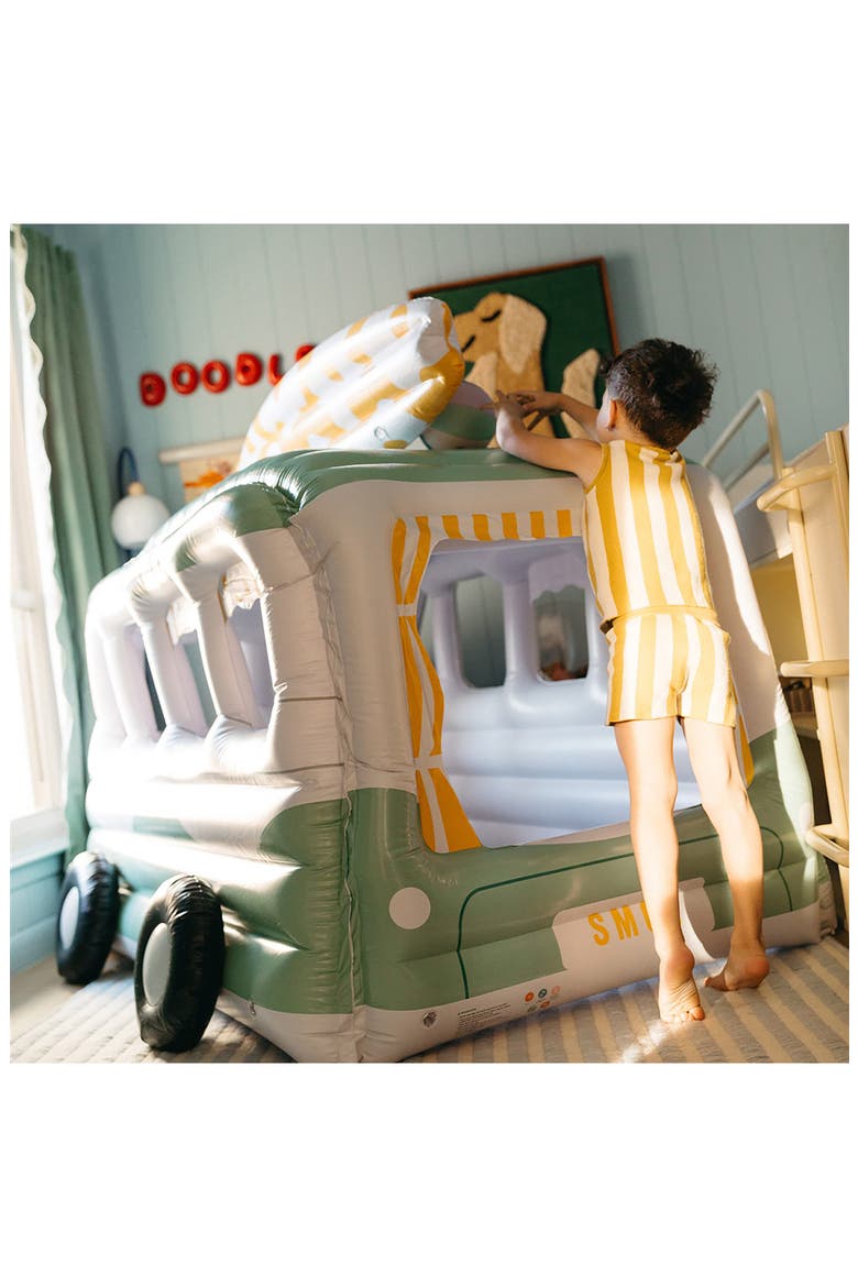 Inflatable Camper Van Play House, Alternate, color, GREEN, WHITE, YELLOW