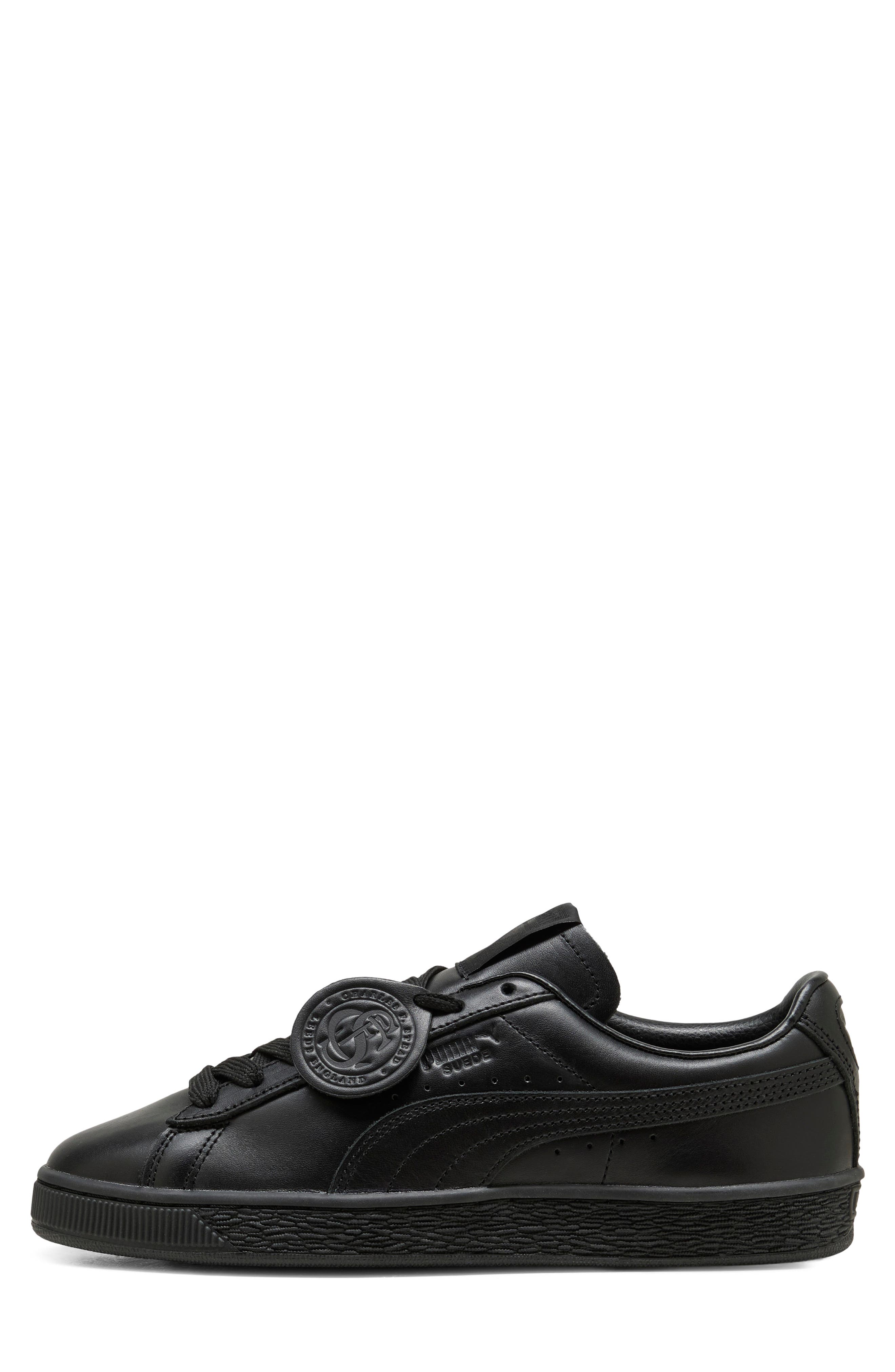 Suede C.F. Stead Leather Sneaker, Alternate, color, PUMA BLACK