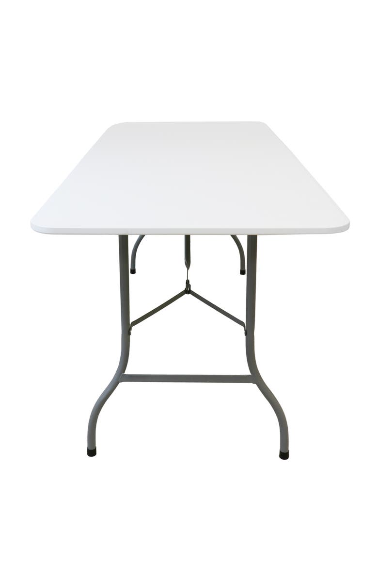 6 Foot Plastic Folding Table, Alternate, color, White