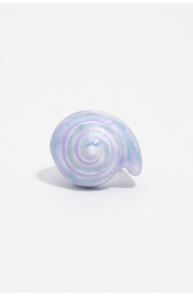 Bimba y Lola Enameled Resin Seashell Ring, Alternate, color, Blue