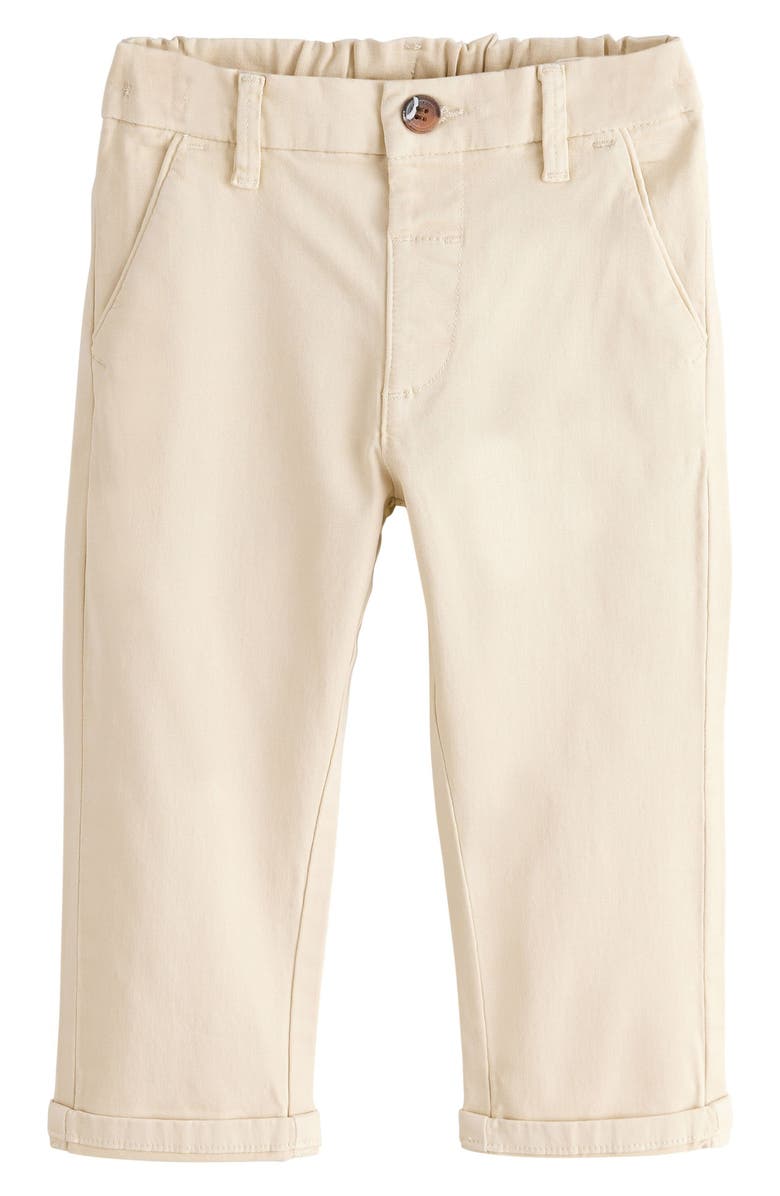 NEXT Kids' Flat Front Chinos, Main, color, Neutral