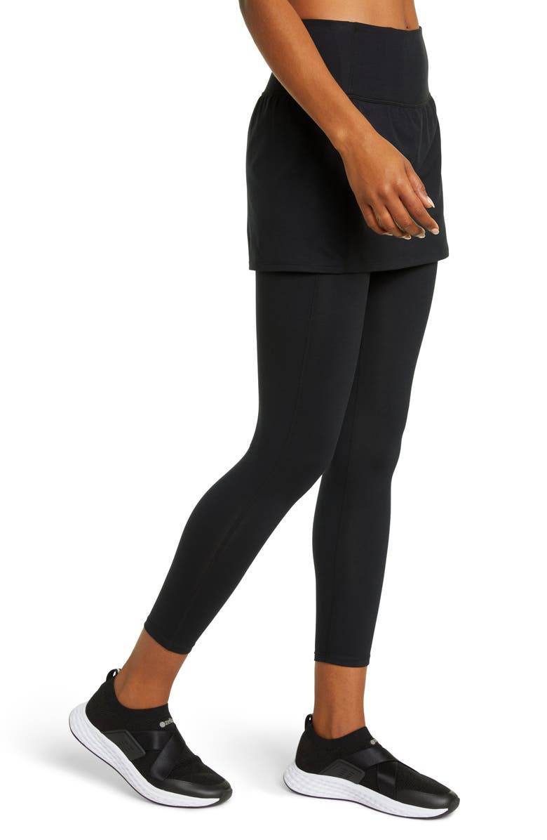 Zella Live In High Waist Skirted Leggings, Alternate, color, 