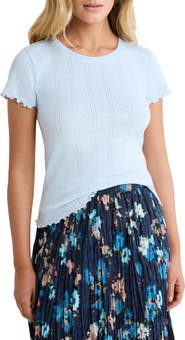 nz BY NIC AND ZOE Georgia Pointelle Rib T-Shirt