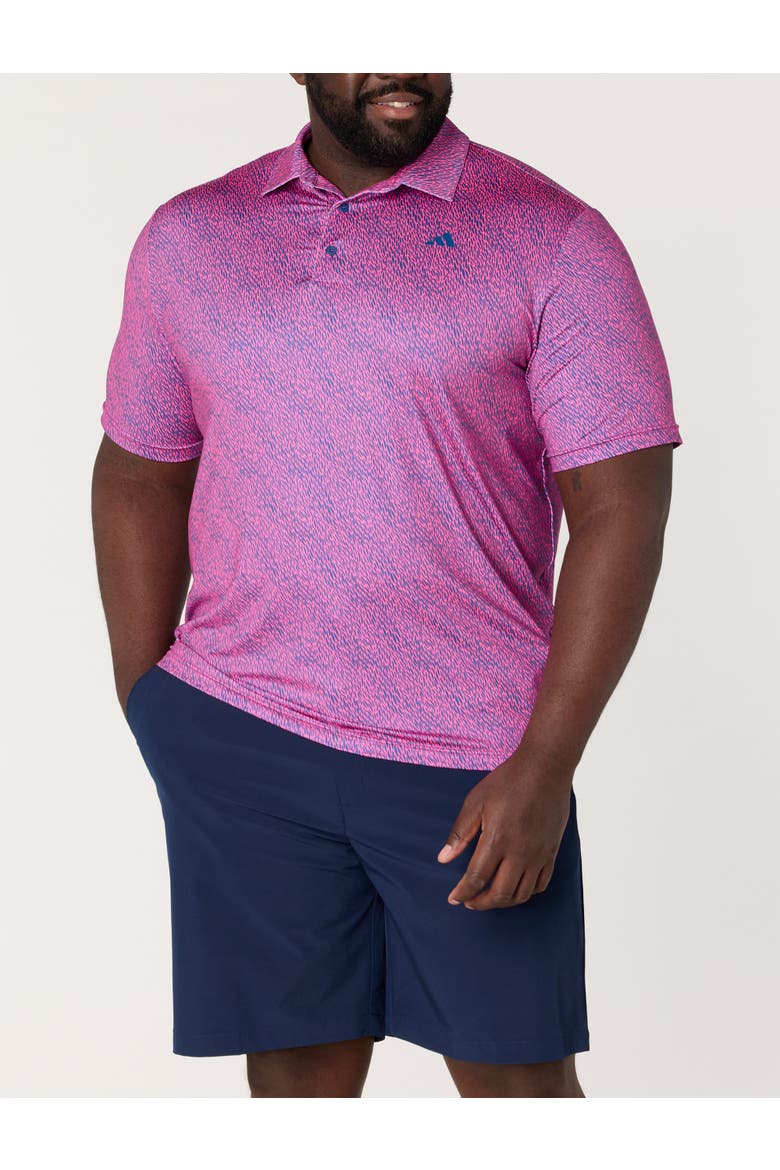 Big & Tall Ultimate 365 Feather Print Polo Shirt, Main, color, LUCID PINK