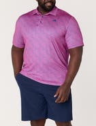 adidas Big & Tall Ultimate 365 Feather Print Polo Shirt