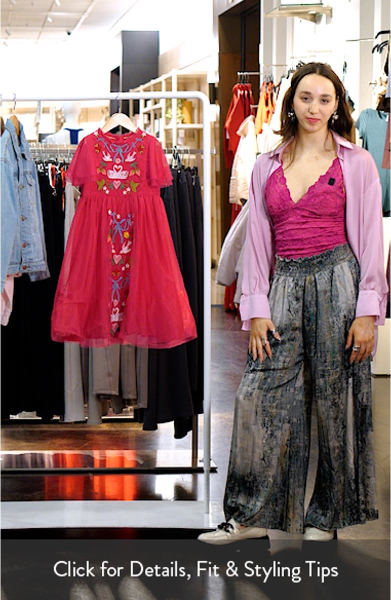 Kids' Embroidered Tulle Dress, sales video thumbnail