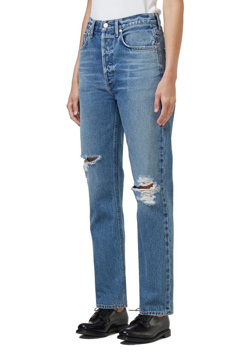 Eva Ripped High Waist Relaxed Baggy Jeans, Alternate, color, PUNCH BOWL