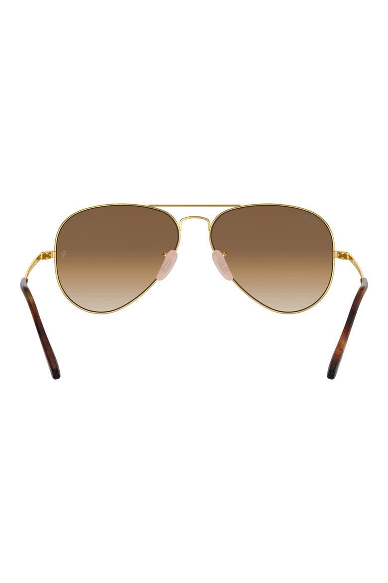 55mm Gradient Pilot Sunglasses, Alternate, color, GOLD