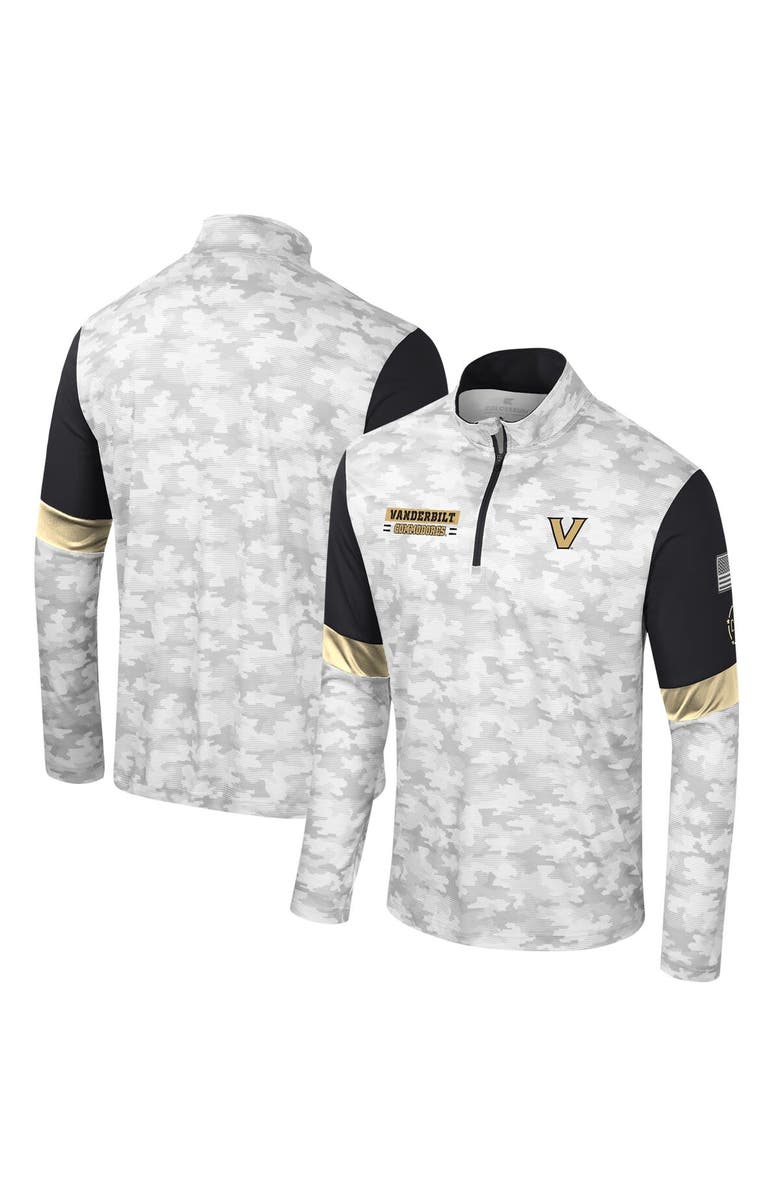 COLOSSEUM Men's Colosseum  Camo Vanderbilt Commodores OHT Military Appreciation Tomahawk Quarter-Zip Windshirt, Main, color, 
