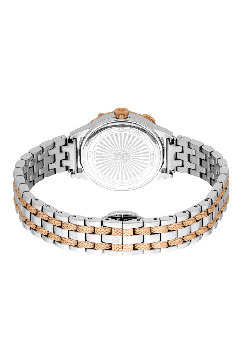 Two-Tone Crystal Bracelet Watch, 30mm, Alternate, color, TWO TONE SILVER AND ROSE GOLD