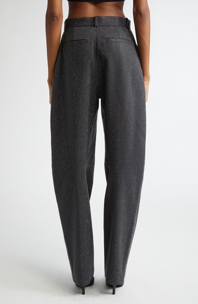 Alexander Wang High Waist Crystal Hotfix Wool Twill Pants, Alternate, color, 