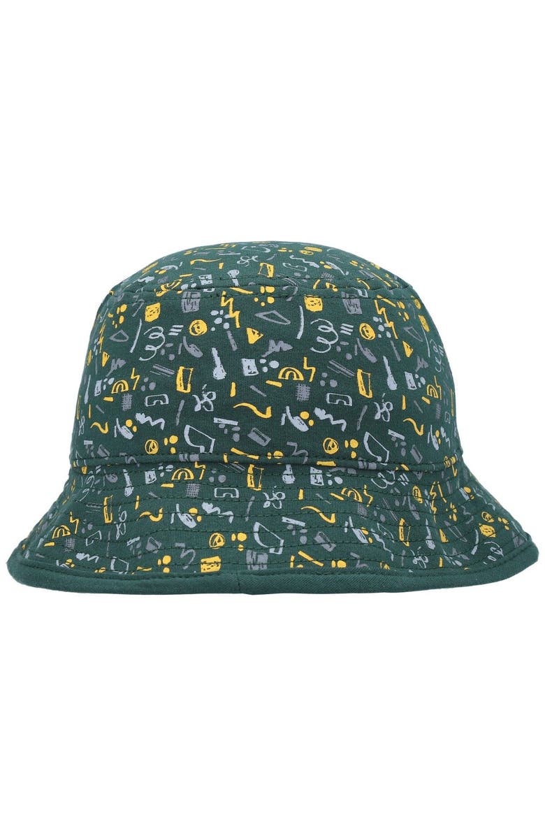 New Era Youth New Era Green Oakland Athletics Pattern Bucket Hat, Alternate, color, 