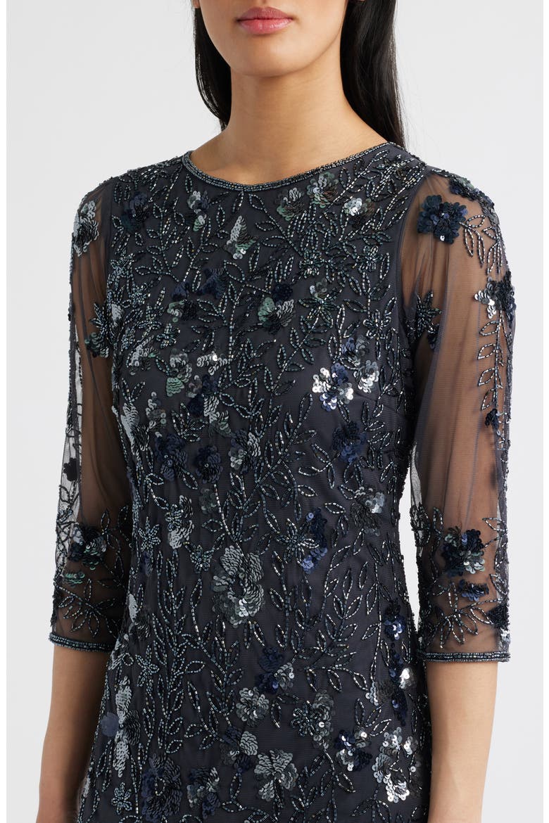 Beaded Floral Gown, Alternate, color, GRIFFIN