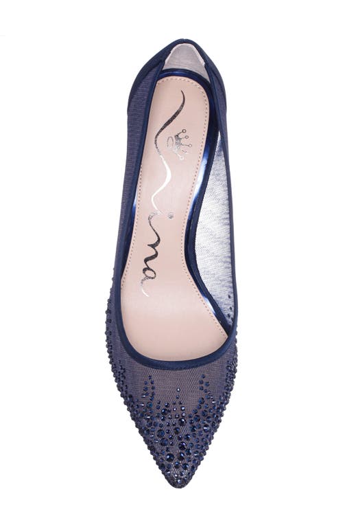Nina Nalia Pointed Toe Pump In Navy