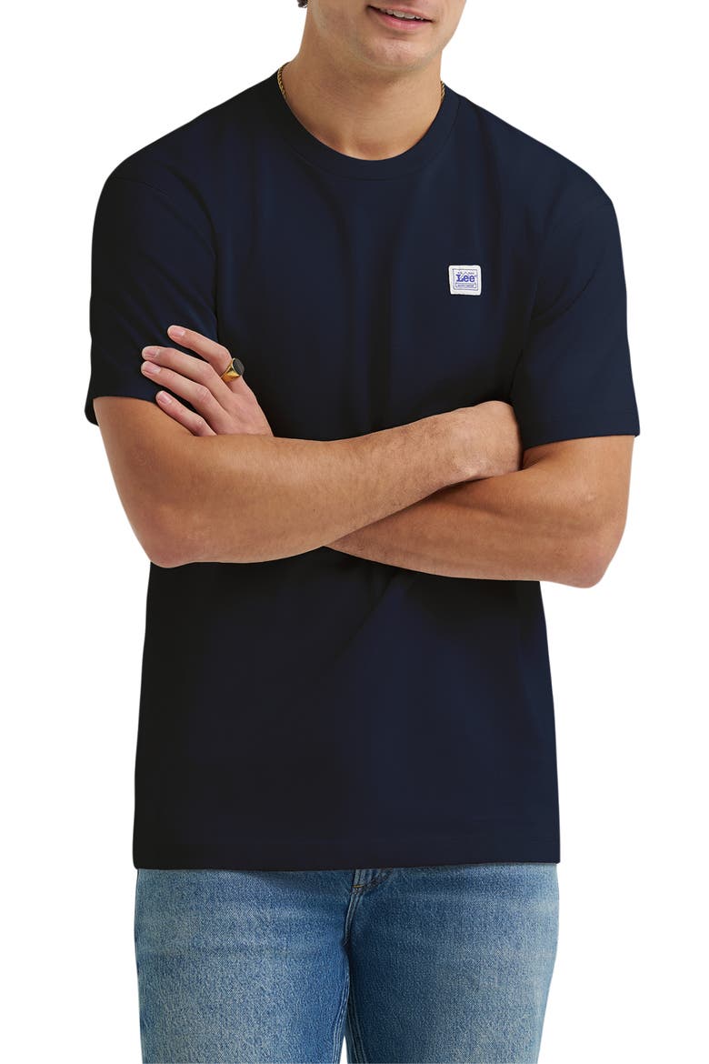 Logo Patch T-Shirt, Main, color, REBEL NAVY