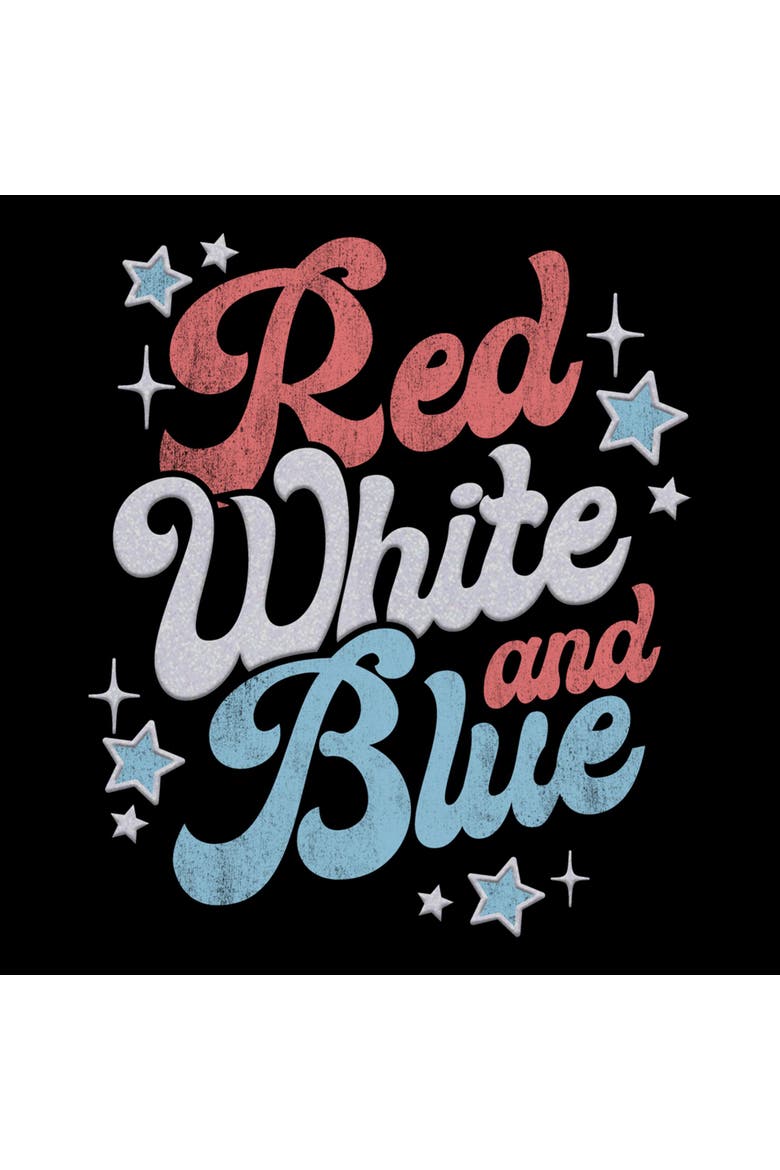 Men's Lost Gods Red White And Blue Quote  Graphic T-Shirt, Alternate, color, Black