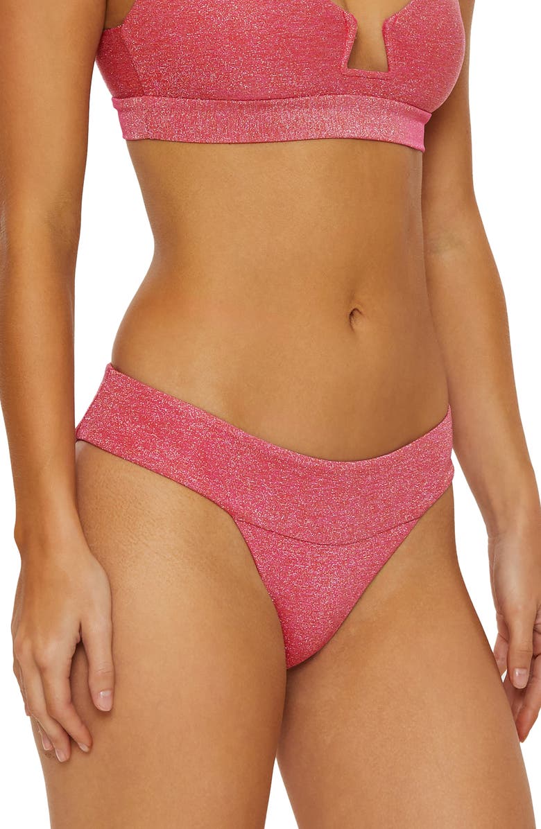 Isabella Rose Marseille Metallic Swim Bottoms, Alternate, color, 