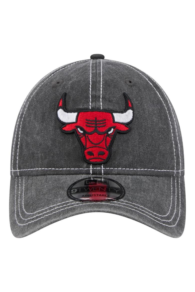 Men's New Era  Black Chicago Bulls Pigment Dyed 9TWENTY Adjustable Hat, Alternate, color, Black