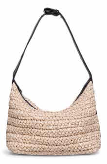 Walter Baker Beck Convertible Raffia Shoulder Bag