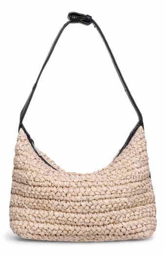Walter Baker Beck Convertible Raffia Shoulder Bag