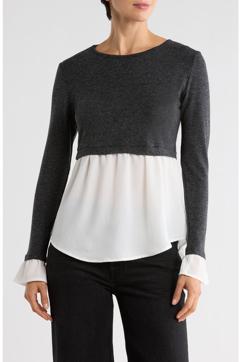 Twofer Top, Main, color, CHARCOAL