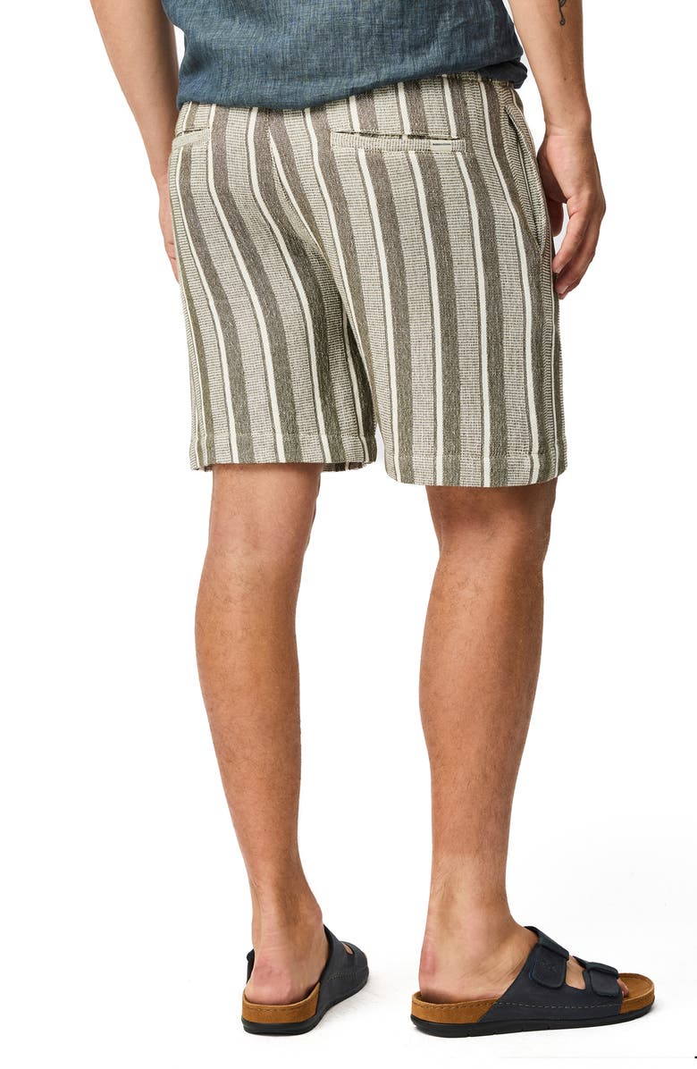 Rodd & Gunn The Laurels Stripe Cotton Blend Drawstring Shorts, Alternate, color, Sage