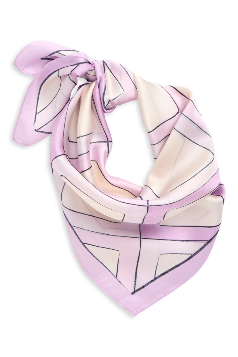 Wisteria Square Scarf, Main, color, PURPLE