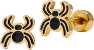 Pip Pop Spider Hypoallergenic Flatback Stud Earrings